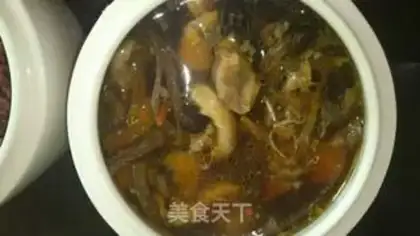 Make Tea mushroom chicken soup step 1