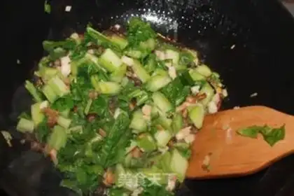 Make Mustard fried rice step 2