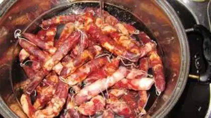 Make Spicy sausages from the river step 8