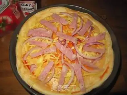 Make Ham pizza step 11