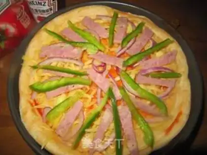 Make Ham pizza step 12