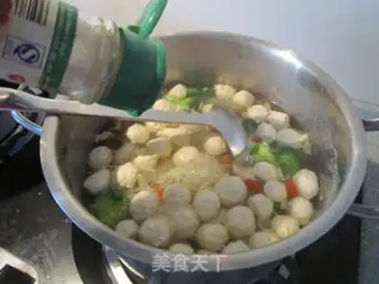 Make Pumpkin chicken meatball soup step 17