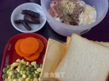 Make Double beef toast fort step 0