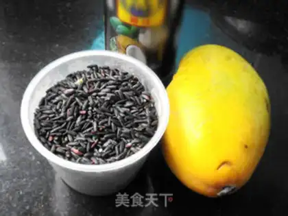 Make Black rice mango sugar step 0