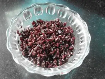 Make Black rice mango sugar step 3