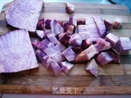 Make The purple mountain porridge step 3