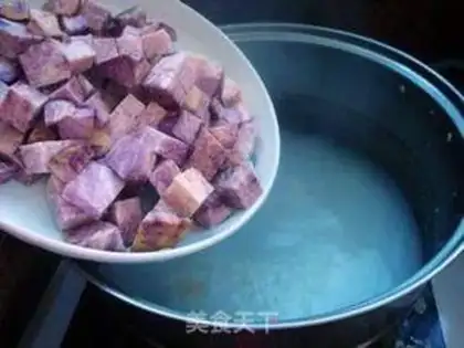 Make The purple mountain porridge step 5