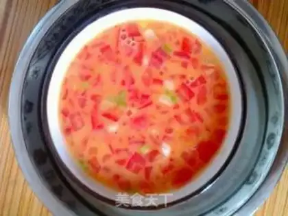 Make Tomato eggcake step 4