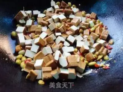 Make Soybeans fried tofu step 5