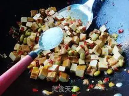 Make Soybeans fried tofu step 6