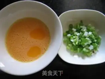 Make Onion egg fried rice step 0