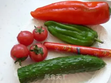 Make Vegetable and fruit series sandwiches step 1