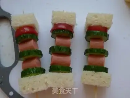 Make Vegetable and fruit series sandwiches step 7