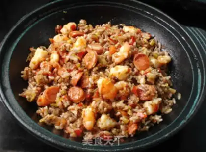 Make Shrimp pretzels with red rice step 11
