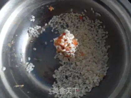 Make The rice pearls step 6