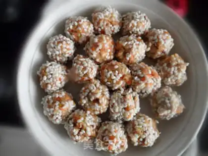 Make The rice pearls step 7