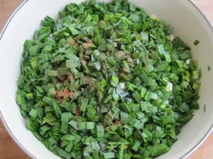 Make Goose omelet dumplings step 3