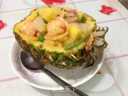 Make Pineapple cheese and shrimp step 8