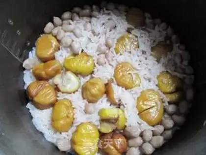 Make Chestnut fried rice step 9