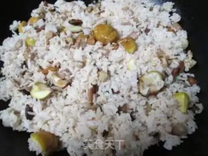 Make Chestnut fried rice step 11