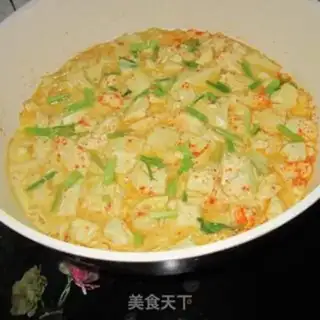 Make Dry pan eggs and tofu step 7