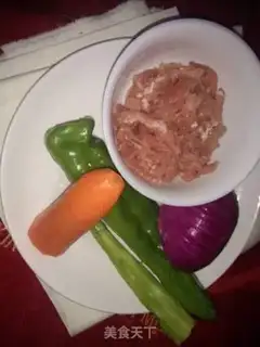 Make Five-coloured fried meat step 0