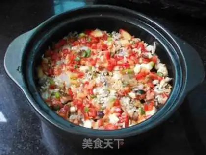 Make Mushroom olive rice step 12