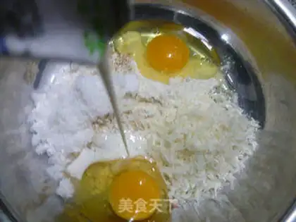 Make Oatmeal coconut eggcake step 3