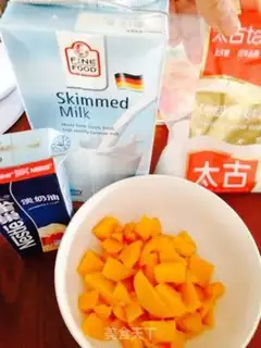 Make Mango pudding step 1