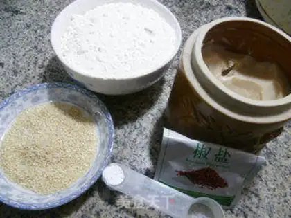 Make Pretzel sesame pancakes step 0