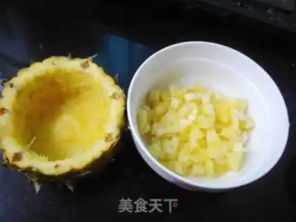 Make Pineapple rice step 3