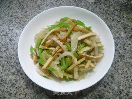Make A green pepper spicy sour step 10