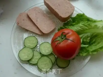 Make Vegetable meat sandwich step 2