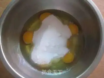 Make Old chicken cake step 1