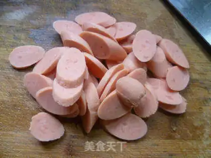Make Ham and sausage step 3