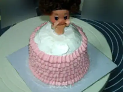 Make A flower cake step 14