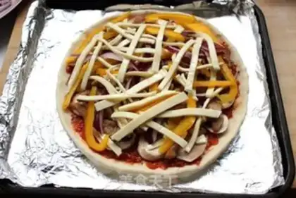 Make Chicken pizza step 12