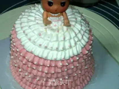 Make A flower cake step 21