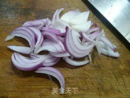 Make Onion peppers, fried silk step 4