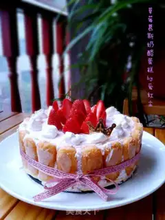 Make Strawberry cheese mousse cake step 7
