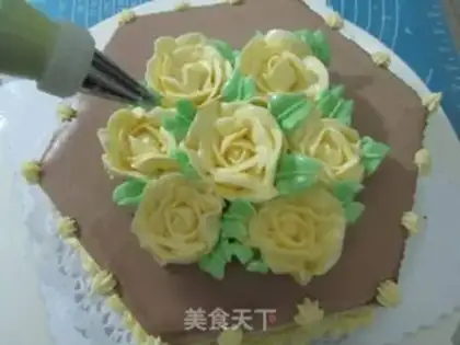 Make The rose mochamus cake step 42
