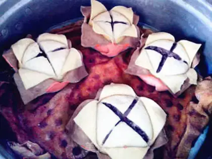 Make Frozen bean bun step 24