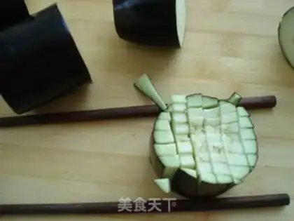 Make Pyramid eggplant step 1