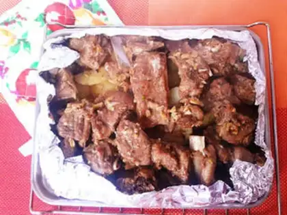 Make Tin paper roasted ribs step 8