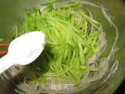 Make cucumber with a golden pin mushroom step 6