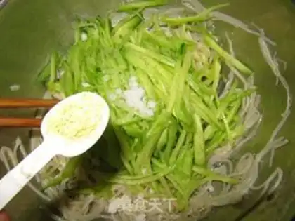 Make cucumber with a golden pin mushroom step 7