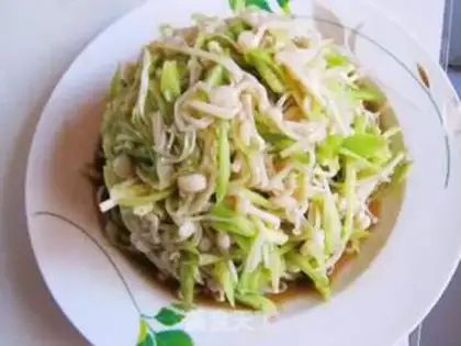 Make cucumber with a golden pin mushroom step 13