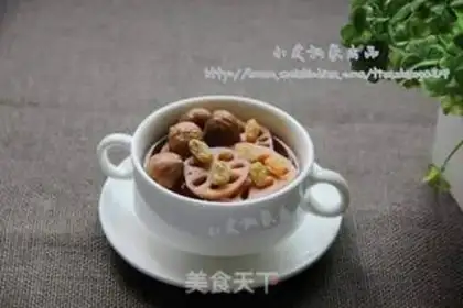 Make Lotus chestnut sugar step 3