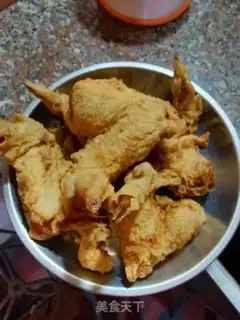 Make Garlic fried chicken wings step 8