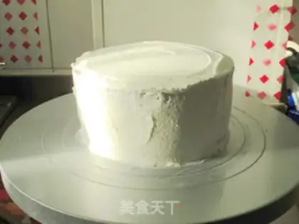 Make Rose cream cake step 13